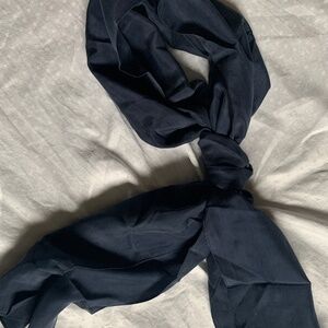 Blue silk scarf